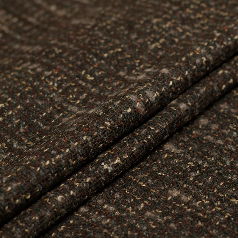 Твидовые ткани из 100% шерсти красного цвета с малиновым кофе материалы для одежды