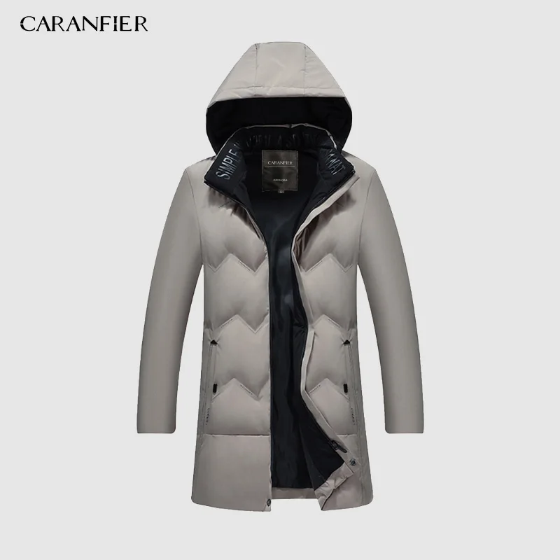 CARANFIER/зимнее пальто, Мужская ветровка с меховым капюшоном, утепленная куртка, Мужская Уличная одежда в стиле хип-хоп, военные тренчи, длинная парка XXXL 4XL