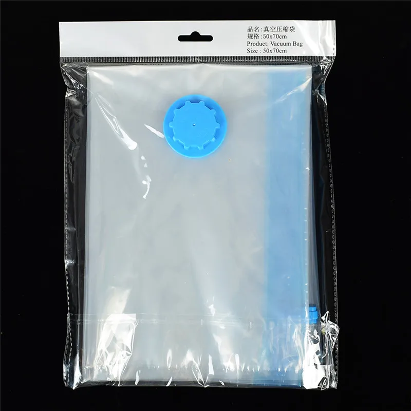Hot Vacuum Clothing Storage Bag Transparent Foldable Large Compressed Wardrobe Organizer Space Saving Travel Seal Bags | Дом и сад