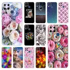 Мягкий чехол для OPPO Realme C15 2020, Силиконовый Цветочный чехол задняя крышка с цветочным рисунком чехол для телефона для Realme C15 C 15 Capa RMX2180 RealmeC15