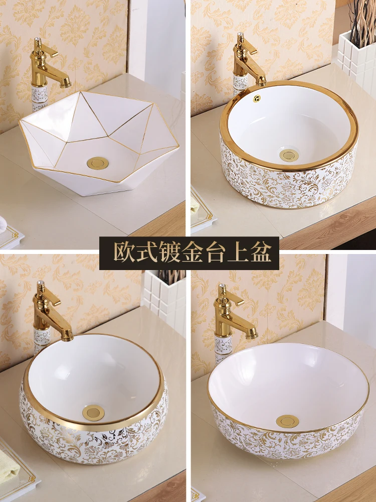 Керамическая Настольная раковина в европейском стиле маленькая Бытовая мини для