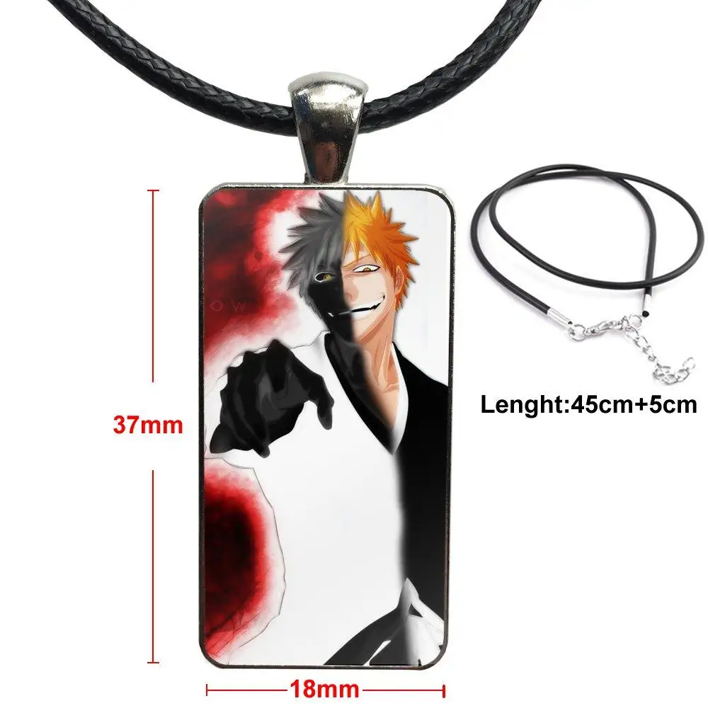 

For Men Women Brand Stainless Steel Color Jewelry Fashion Statement Necklace Glass Necklaces Pendants Anime Bleach Diy