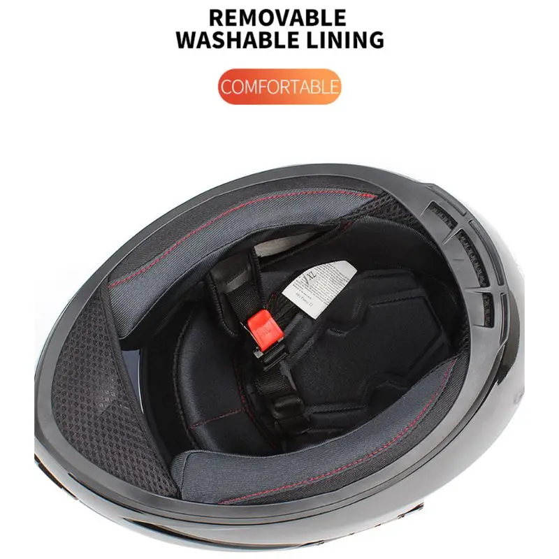 Мотоциклетный шлем унисекс с закрытым лицом 4 цвета розовый желтый черный