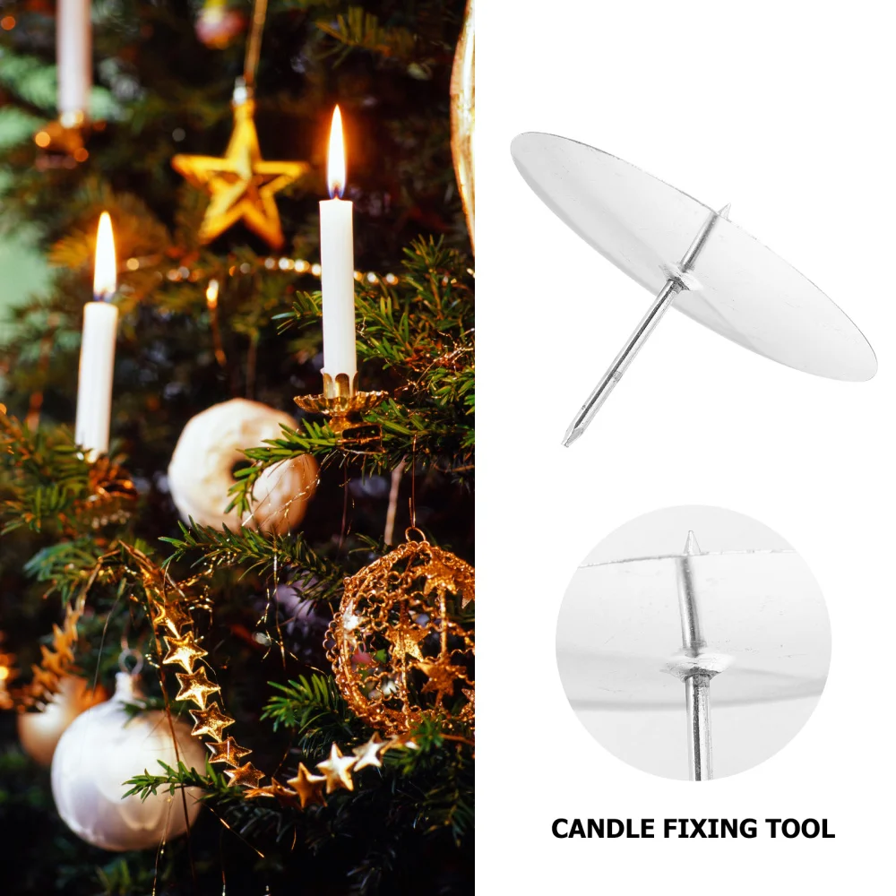 

8pcs Candle Fixing Tool Wreath Metal Candle Candle Fixator for Festival
