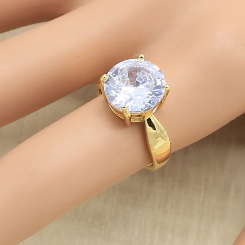 Свадебные круглые серьги подвески золотого цвета|Ювелирные наборы для невесты| |