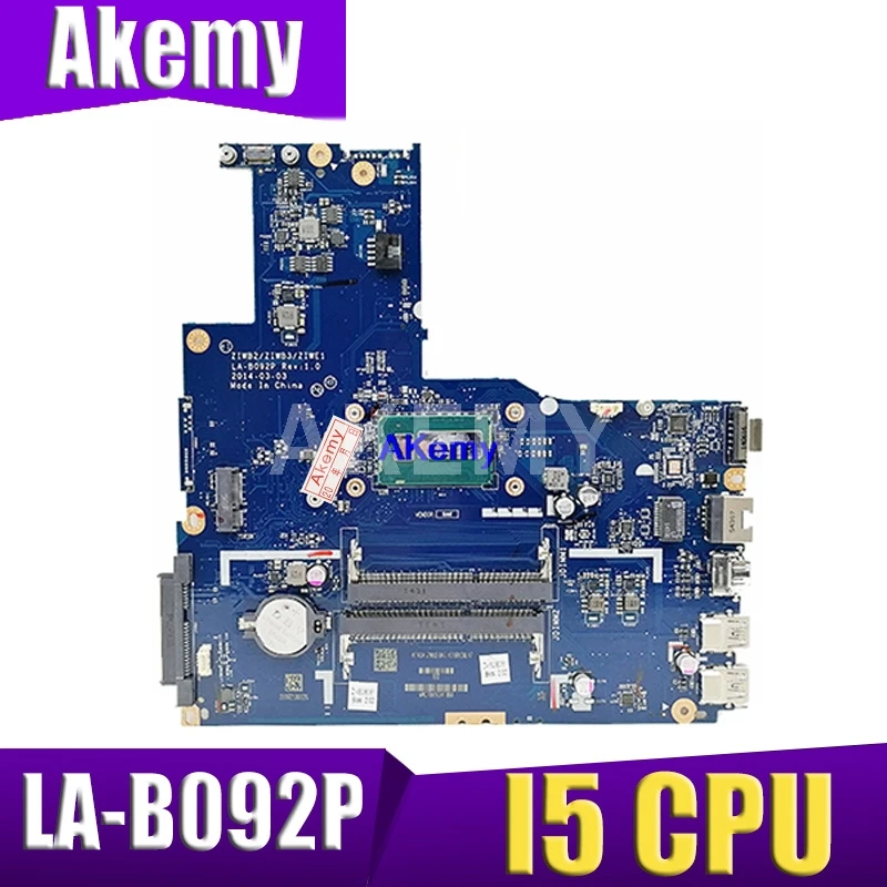 ZIWE1/ZIWB2/ZIWB3 LA-B092P для Lenovo B50-70 N50-70 материнская плата i5-4200U/4210U CPU Rev: 1 | Компьютеры и офис