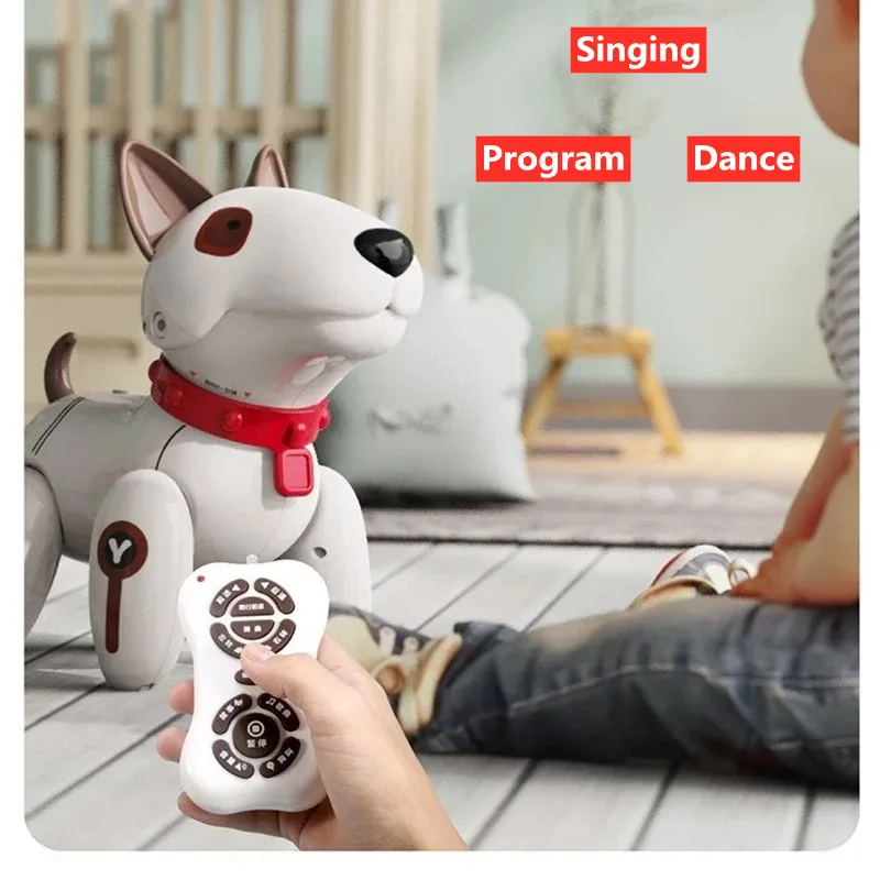 

Высокая моделирования собака 2,4G дистанционное управление Управление RC робот с Ходить Пение Танцы звук интеллигентая (ый) программирования ...