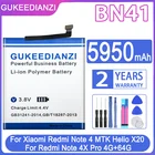 Аккумулятор GUKEEDIANZI BN41 5950 мАч для Xiaomi Redmi Note 4 MTK Helio X20  Note 4X Pro 4 Гб + 64 ГБ, аккумулятор высшей версии