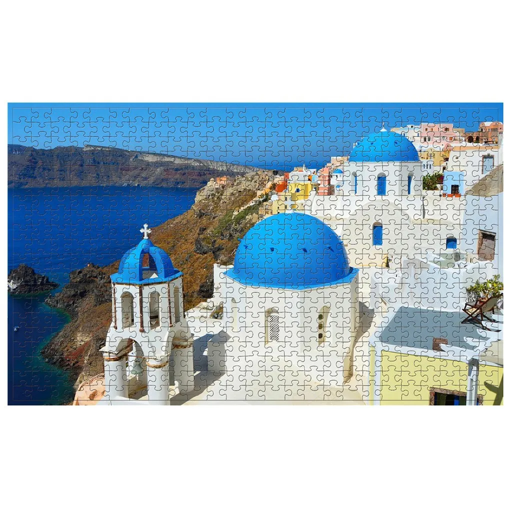 

500 Piece Aegean Sea Theme Adult Children Puzzle best Holiday Gift Toy for kid Beautiful Christmas Pattern Jigsaw Puzzle