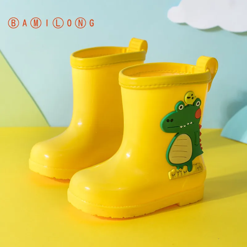 Ботинки детские непромокаемые из ПВХ с мультяшным рисунком Y223 |