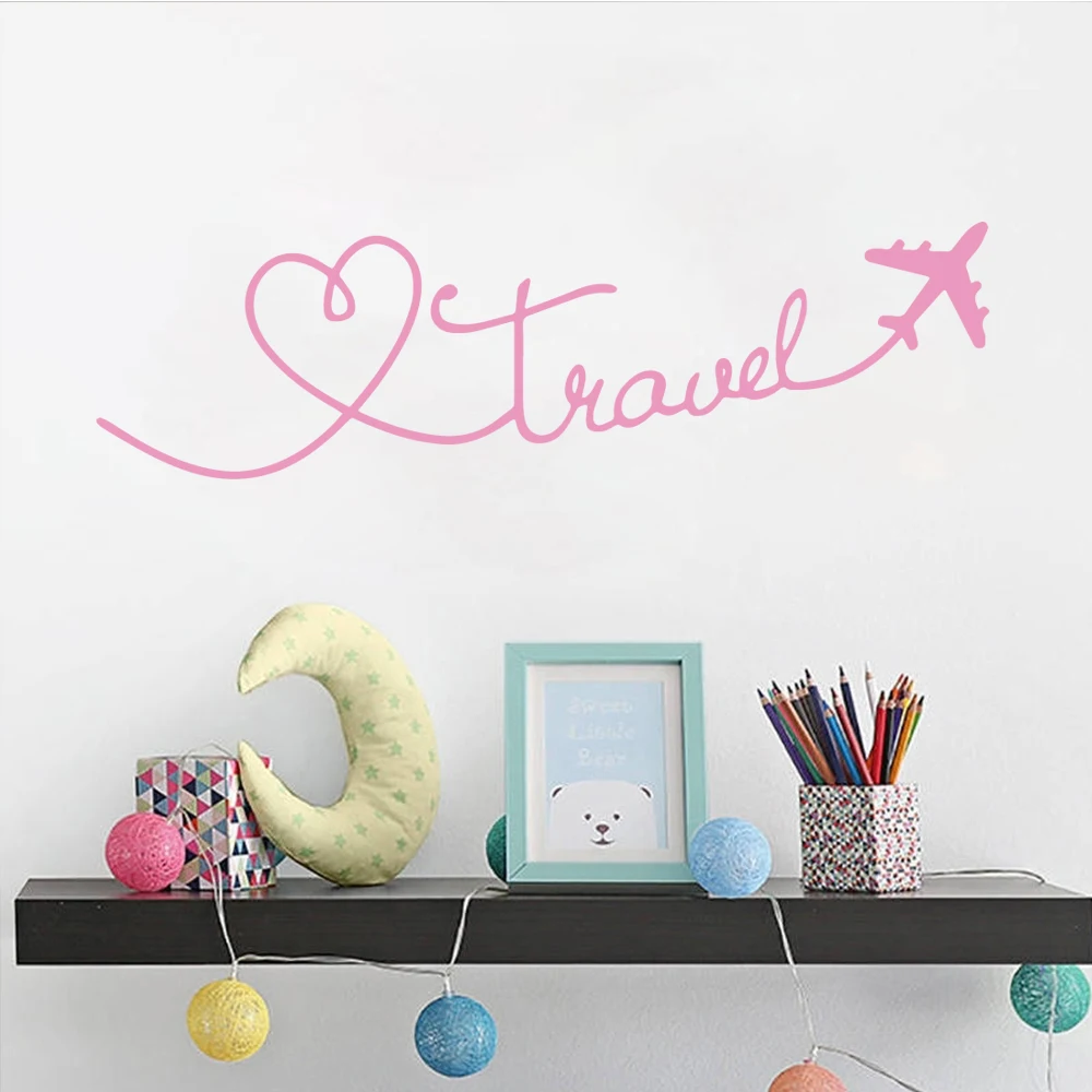 Забавные настенные наклейки для путешествий съемные гостиной украшения детской