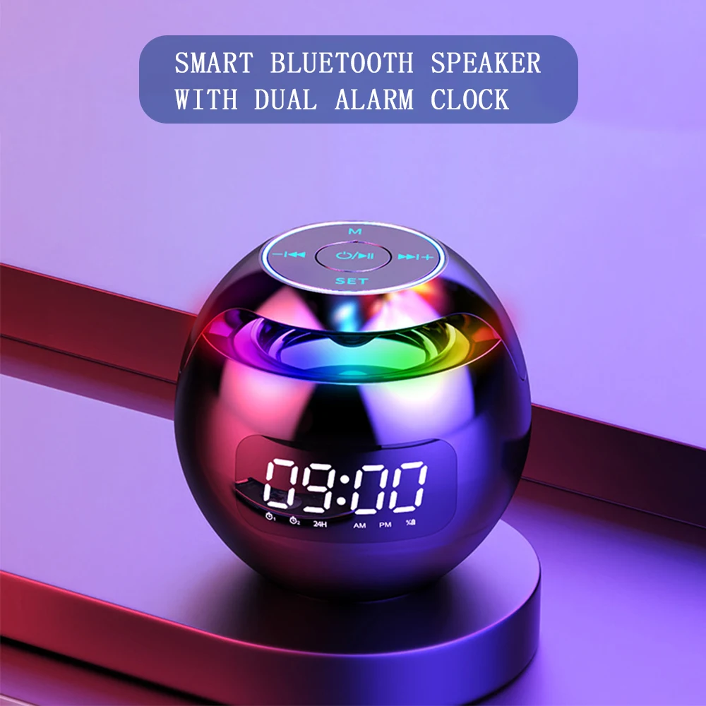 Новый Умный Будильник СВЕТОДИОДНЫЕ цифровые часы Bluetooth-совместимый динамик
