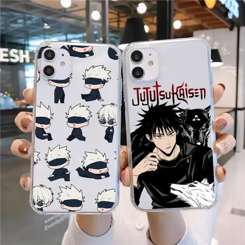 

Jujutsu Kaisen Anime Phone Case Transparent for iPhone 11 12 mini pro XS MAX 8 7 6 6S Plus X XR
