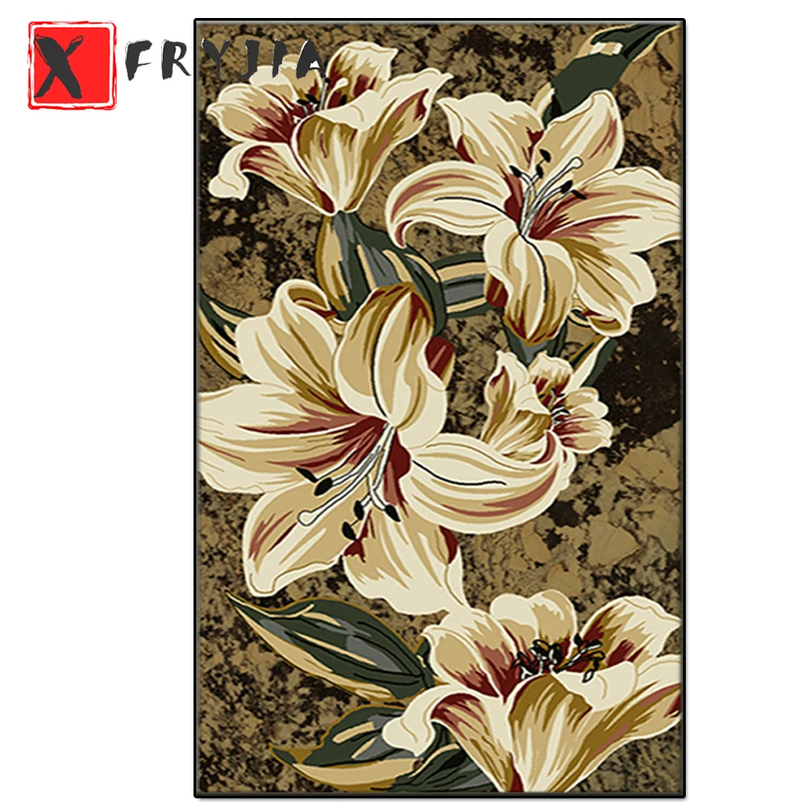Современная Вертикальная Алмазная вышивка с лилиями цветочный рисунок