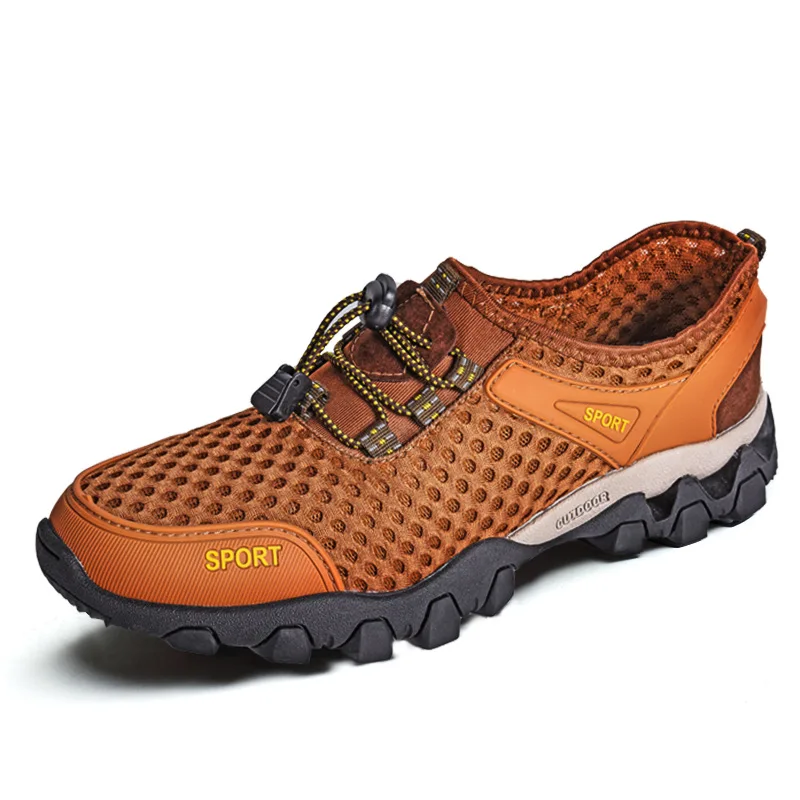 

Outdoor Sports Men's Shoes Large Size Autumn Breathable Mesh Running Men's Sports and Leisure Trekking Mountain Shoes 2021