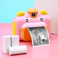 kids instant print camera rotatable lens 1080p hd children camera toys with thermal photo paper 32gb tf card