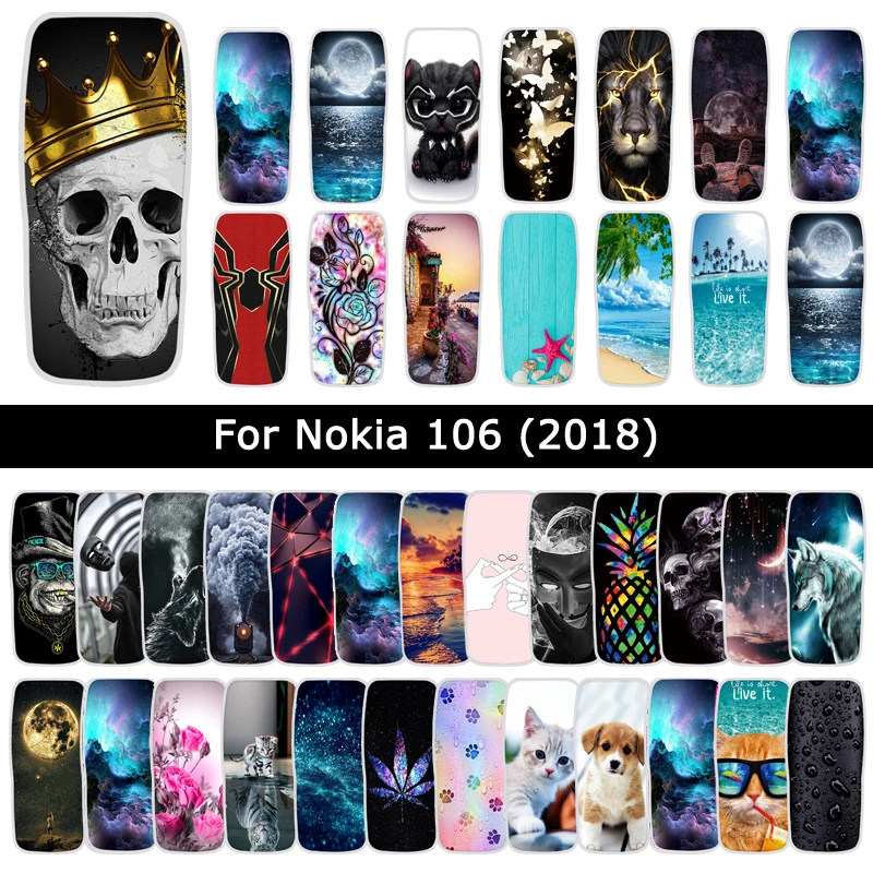 Роскошный чехол для Nokia 106 2018 милый мягкий Силиконовый ТПУ с рисунком Nokia106