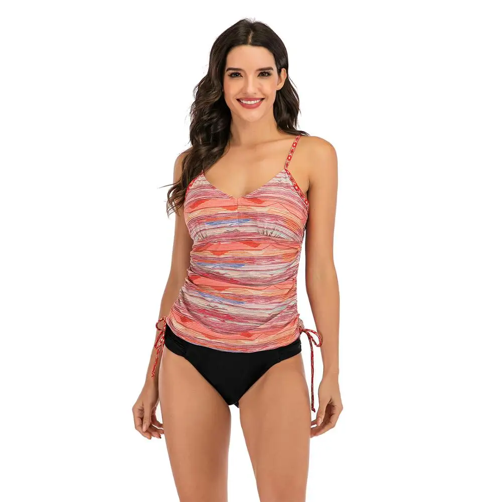 Танкини 2020 купальник с эффектом живота женский пуш ап плюс размер купальные