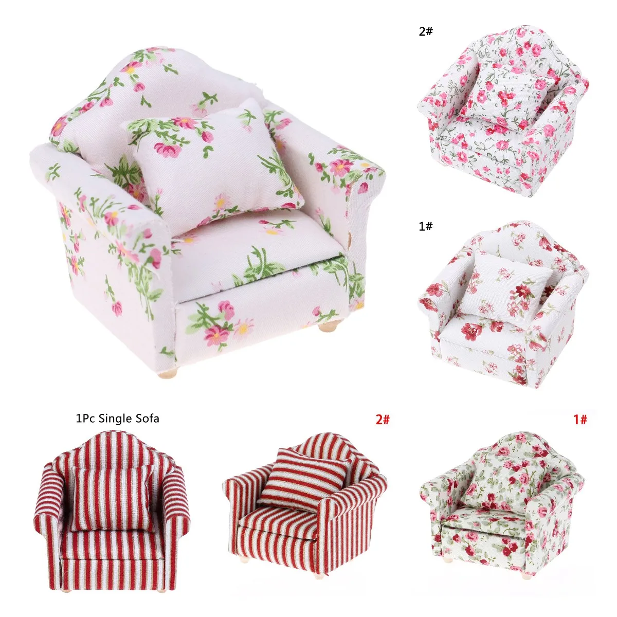 Миниатюрный Кукольный домик 1:12 21 стиль милый мини-диван или подушки для кукол