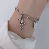 new arrival 30 silver plated sweet lovely beer animal female bracelet jewellery for women birthday gift no fade