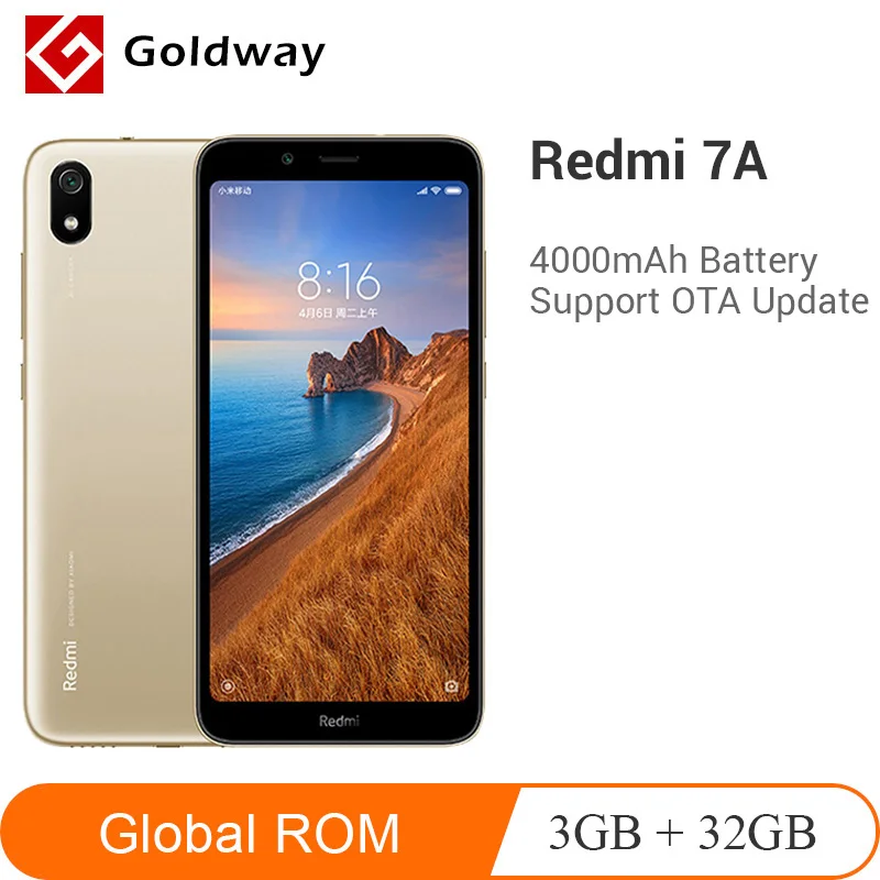Смартфон Xiaomi Redmi 7A 7 A, 3 ГБ, 32 ГБ, с глобальной ПЗУ, Восьмиядерный процессор Snapdargon 439, аккумулятор 4000 мАч, 5,45 дюйма, 13 МП, задняя камера, мобильный телефон