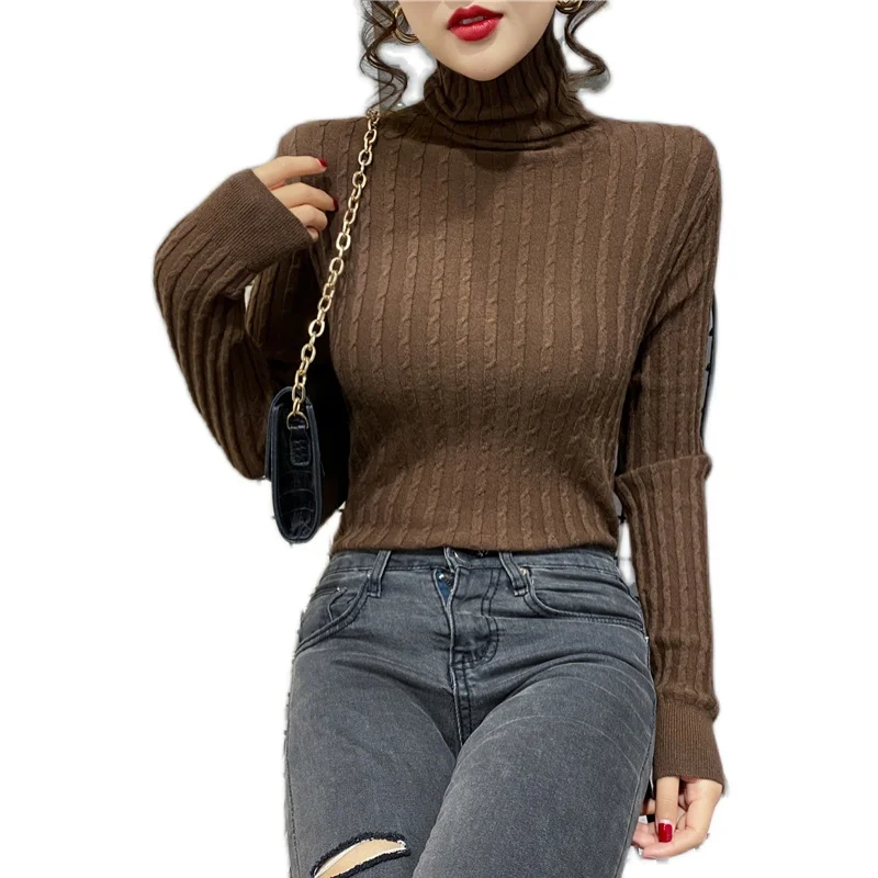 

Room 189852, 6 row under 3 make pure color turtle neck twist head set render unlined upper garment [1158] 37