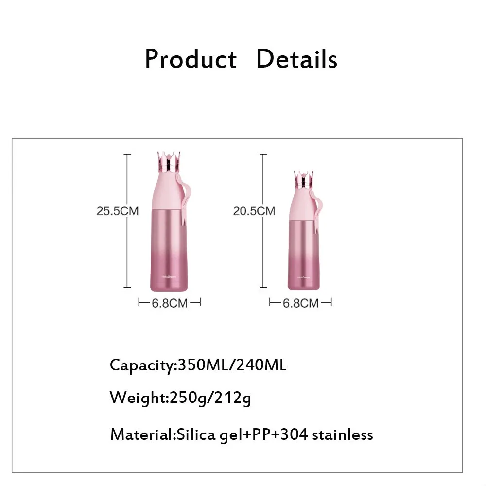 Бутылка для воды Crown уличная кружка бутылки путешествий Вакуумная чашка детская