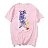 summer men anime record of ragnarok print t shirts ventilation loosen streetwears short sleeve simplicity hip hop