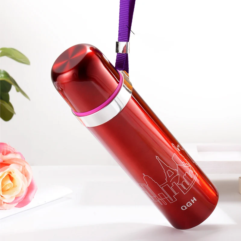 Thermos Bottle Insulated Cup Adult Large Capacity Children's Stainless Steel Drop-proof Household Pot | Дом и сад