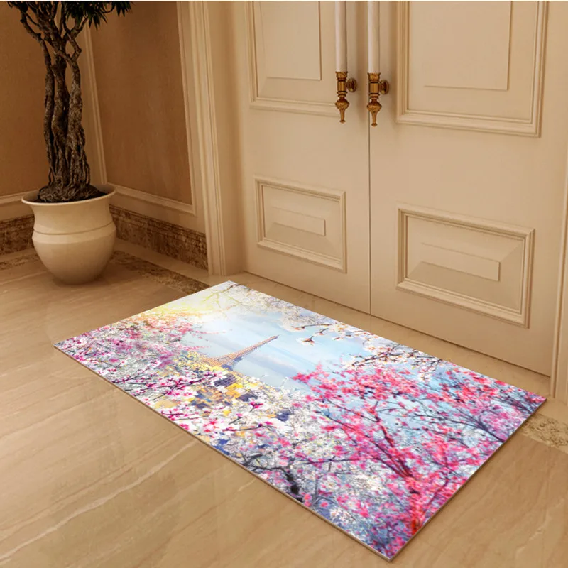 По индивидуальному заказу Цвет розовый Цветочный узор ковер с рисунком