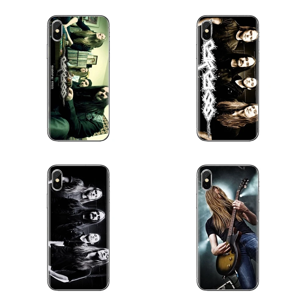 Металлический Чехол для мобильного телефона Carcass band Death iPhone XS Max XR X 4 4S 5 5S 5C SE 6 6S 7 8
