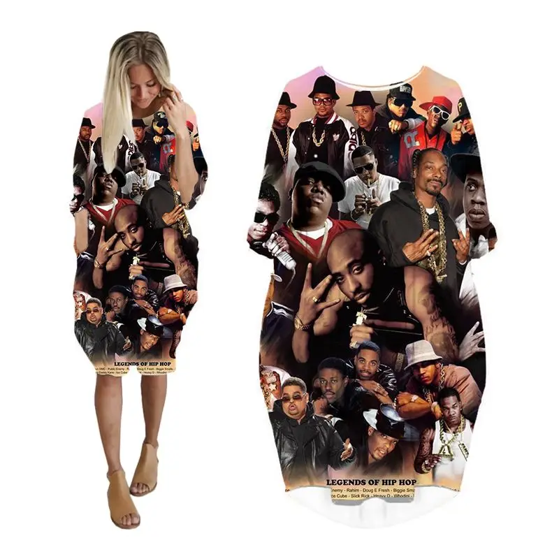 

Midi Shirt Dress Woman 2pac Tupac 3d Printed Fashion Pocket Harajuku Long Sleeve Dresses Womens Casual Elegant Plus Size Clothes