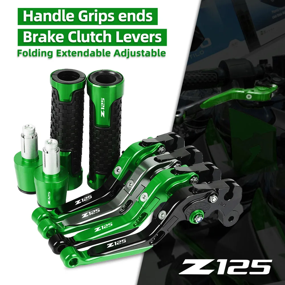 

Z 125 Motorcycle Adjustable Brake Clutch Levers Handlebar Hand Grips ends For KAWASAKI Z125 2015 2016 2017 2018 2019 2020