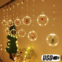 new year 2022 decor led lights garlands in the room fairy lights led garland curtain navidad 2021 christmas decorations for home