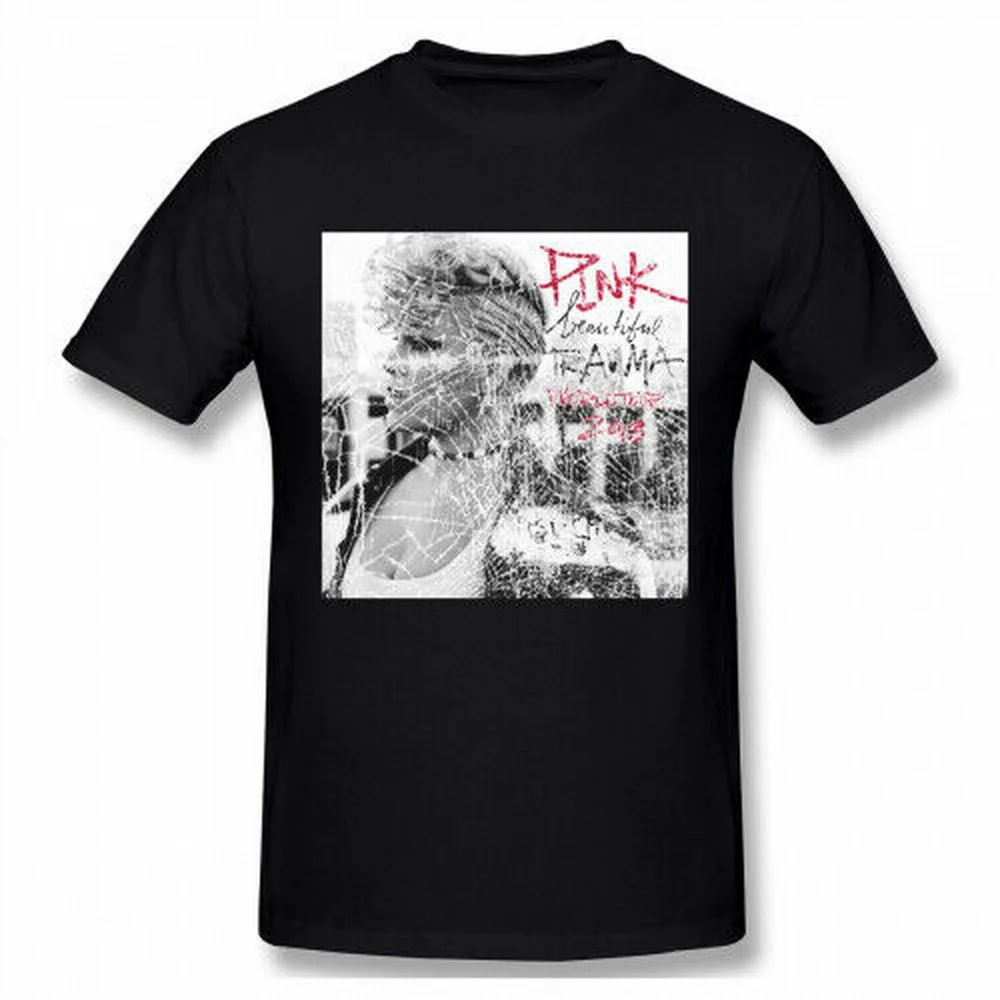 Мужская 2019 певица розовая Красивая травма мир Тур Париж 100% хлопковая футболка