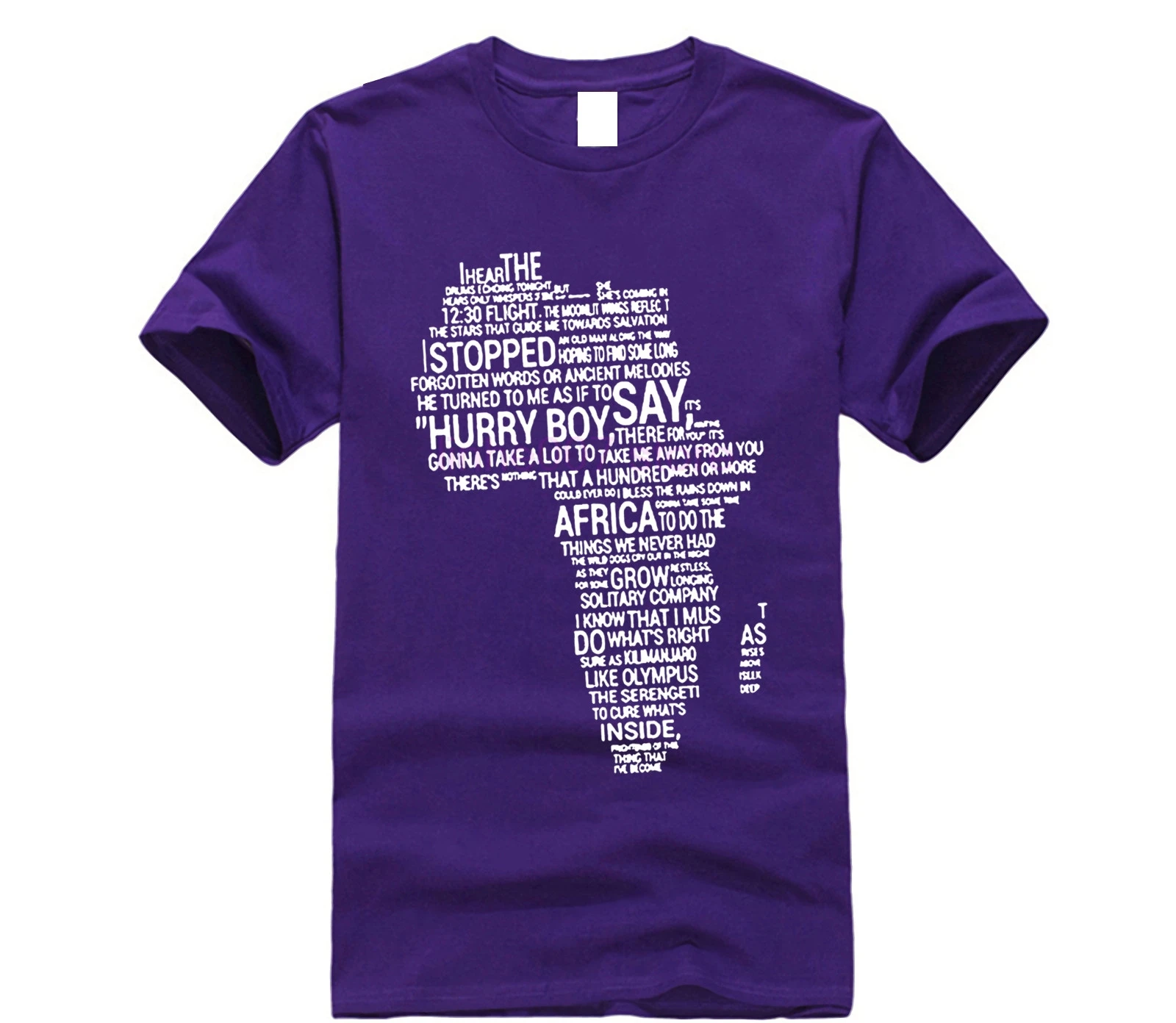 Тото Африке текст благословляю дожди Вниз футболка Черная Хлопковая мужская