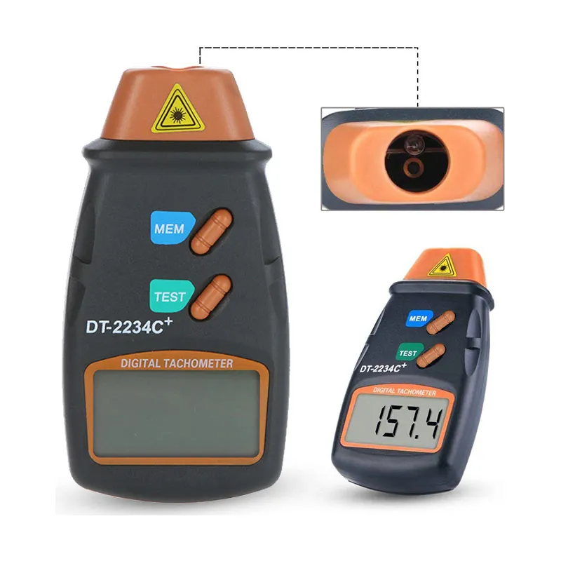 Цифровой лазерный тахометр Бесконтактный большой ЖК дисплей мощный измеритель