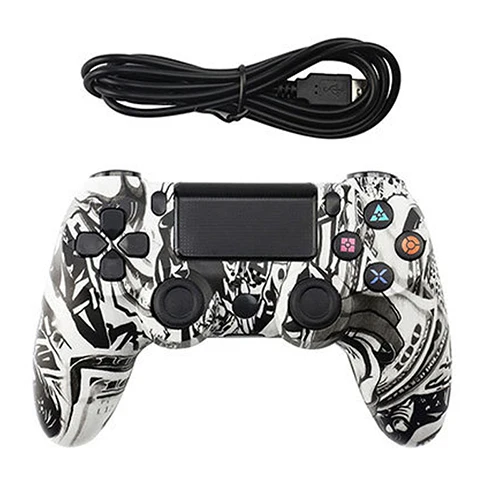 wired Pattern 2 WUIYBN PS4 Геймпад контроллер USB проводной джойстик для SONY Dualshock 4 Playstation 4 игровой автомат консоль - Цвет: wired Pattern 2