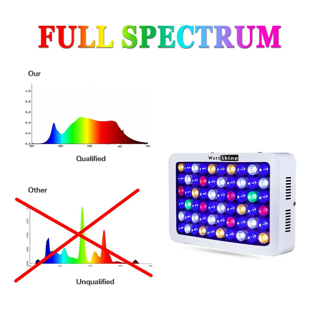 Диммер светильник аквариума 180 Вт 140 лампа полного спектра с регулируемой