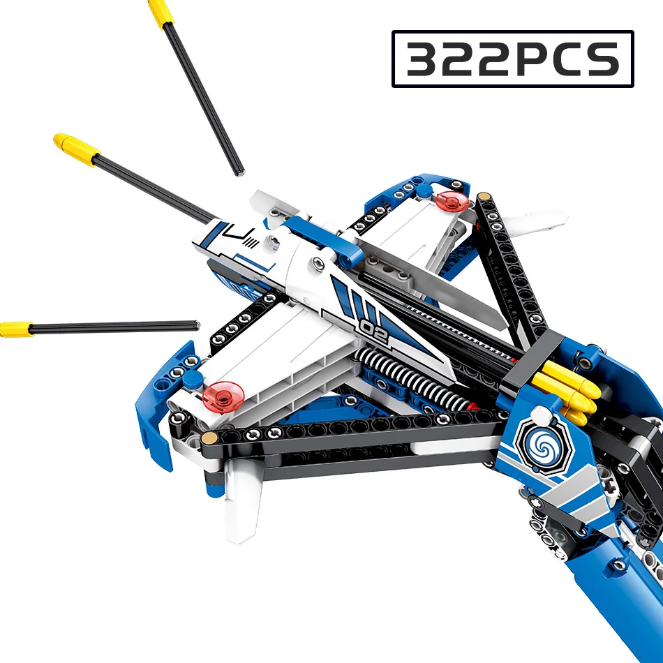 322 шт. стальная молния арбалет строительные блоки весенний Запуск творчество