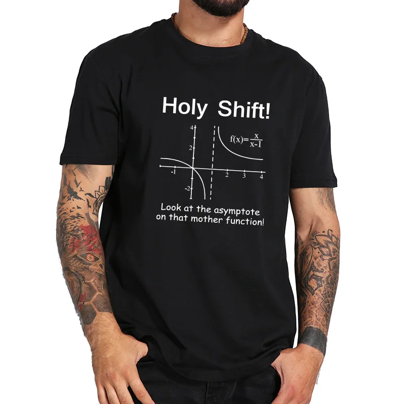 Футболка Holy Shift, физика, взгляд на Asymptote на матери, функциональные футболки, хлопок, ботаник, футболка, европейский размер