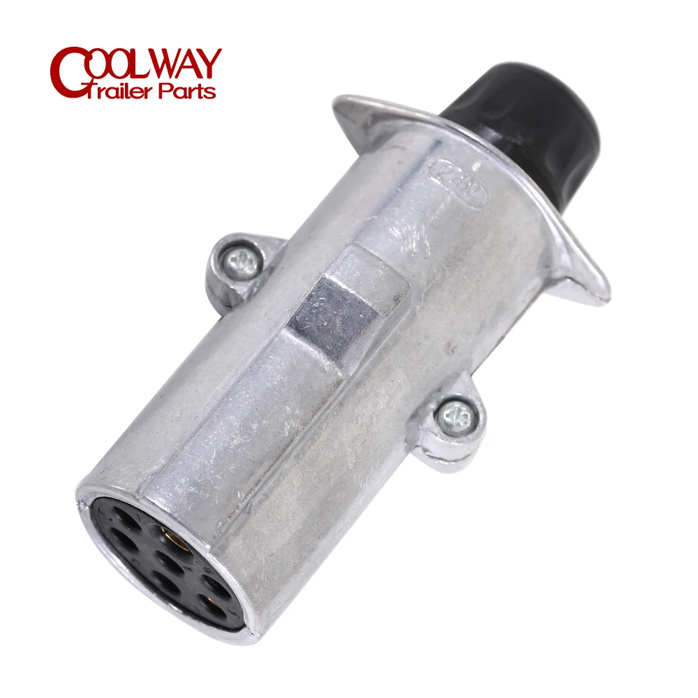 

7 Pin 24V Metal Towing Towbar Trailer Truck RV Plug Wire Harness Electrical Quick Converter Adapter Camper Caravan Accessories
