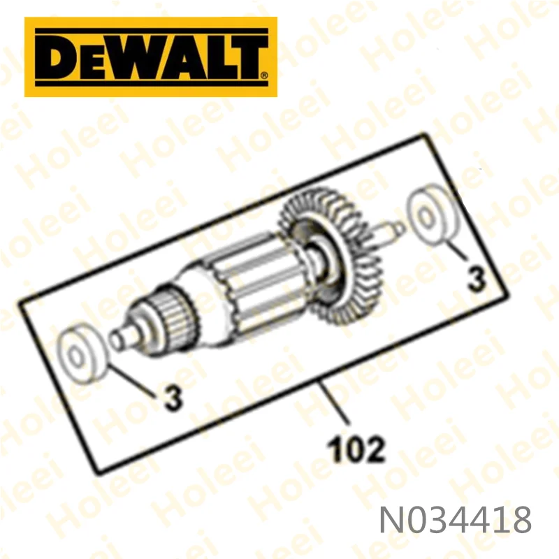 Ротор якоря 220 240 В для DEWALT DWD024 DWD025 DWEN302 N535720|Аксессуары электроинструментов| |