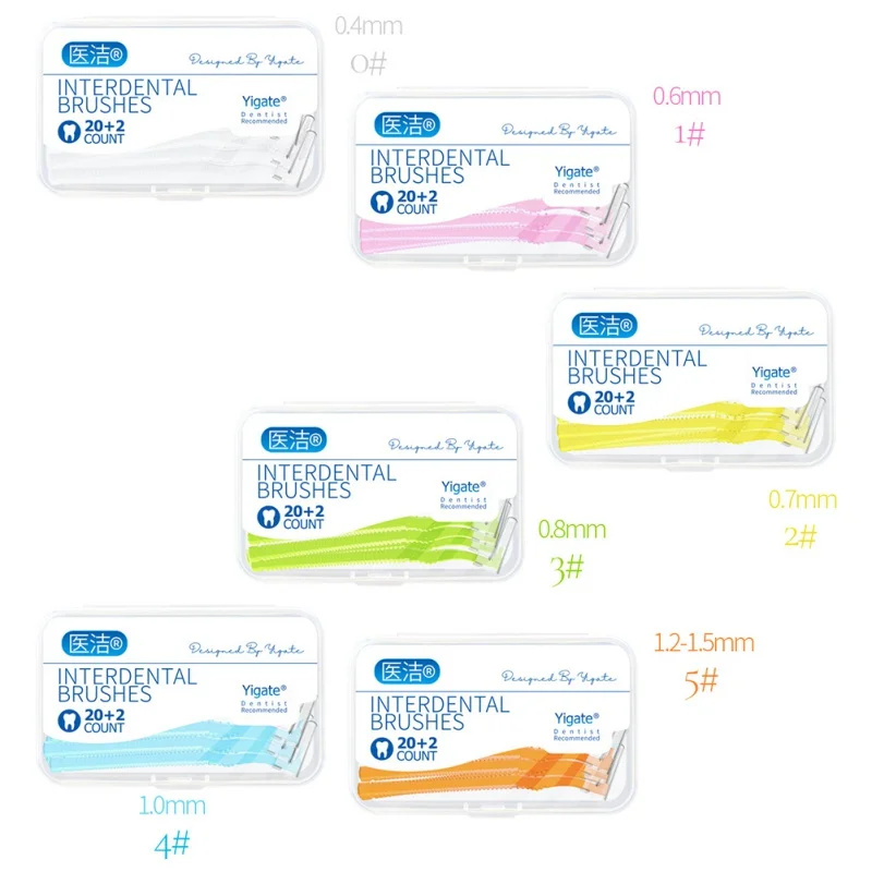 

22 Pcs Shaped Interdental Brush Denta Floss Cleaners Orthodontic Dental Teeth Brush Toothpick Oral Care Tool