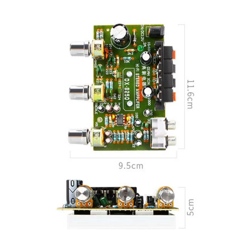 30 Вт + двухканальный 4558 2 0 аудио усилитель DC 12 В 2A HIFI стереоусилитель готовой платы