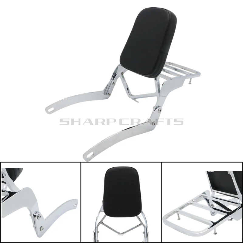 Спинка для пассажирского мотоцикла Сисси бар с задним багажником поддерживающая