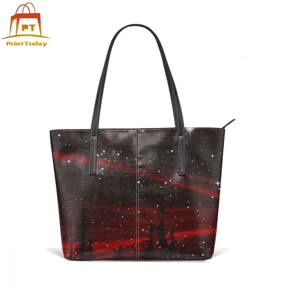 Пространства ленты Сумки из натуральной кожи звездного неба сумки с верхней