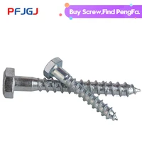 peng fa m6 m12 iron galvanized external hexagonal tapping screw external hexagonal tapping screw external hexagonal wood screw