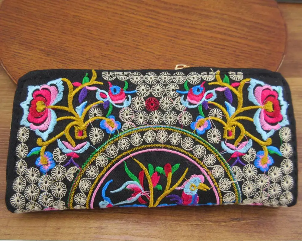Винтажный этнический кошелек Hmong Thai держатель для карт хиппи сумка в этническом