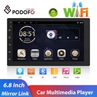 Автомагнитола Podofo, 2 Din, 6,8 дюйма, Android, GPS, Wi-Fi